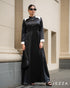 Color-Block Satin & Chiffon Dress 63712